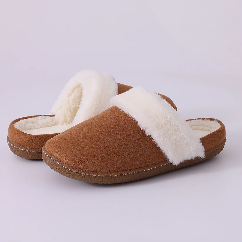 Gacimy Fluffy Slippers For Women Winter Warm Thick-soled Home Shoes Thickened Plush Cotton Slipper Indoor Soft Cloud Cozy Slides