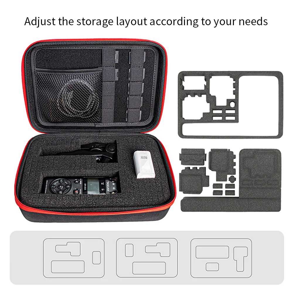 Hard EVA Storage Bags for ZOOM H1N H4N H5 H6E H8 Digital Voice Recorder Protect Box Portable Travel Carrying Case