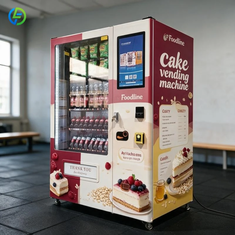Touchscreen Frozen Food Vending Machine with Elevator & Side Door FL Customized Cake Vending Machine