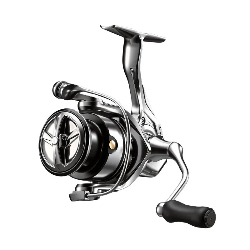 Moulinet de pêche spinning de deuxième génération 1000 1500 2000 2500 3000, rapport de vitesse 5.2:1, manivelle gauche/droite interchangeable, adapté à l'eau douce
