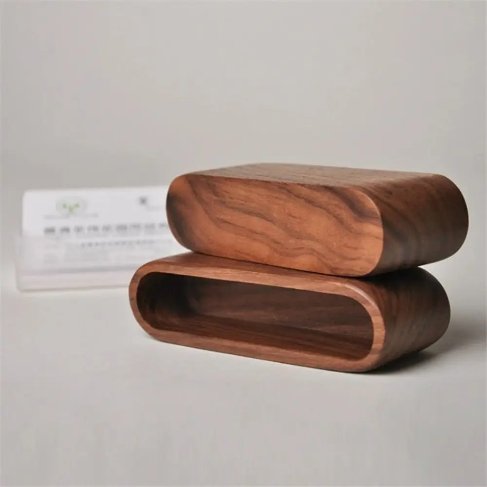 Location Card Organizer Desktop Shelf Box New Creative Wood Display Stand Business Card Case Office
