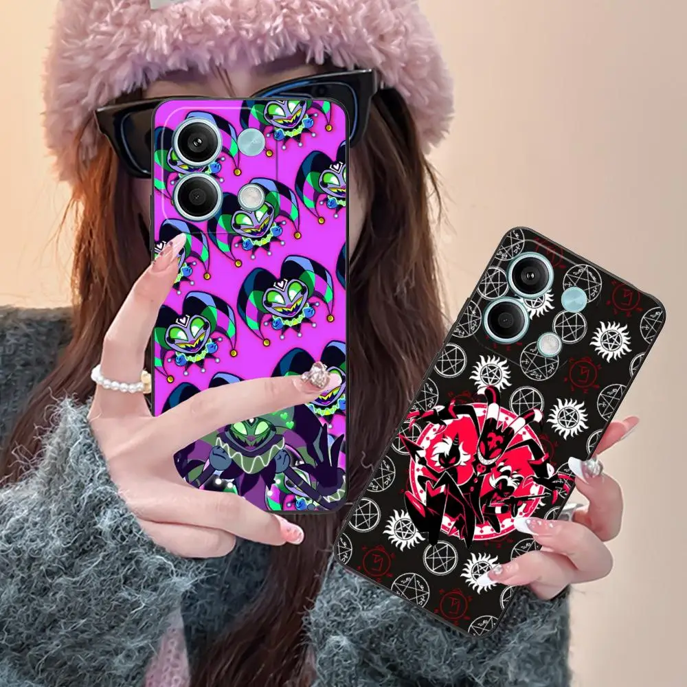 H-Helluva Boss حافظة هاتف محمول لـ POCO M6 M5 M4 M3 X7 X6 X5 X4 X3 F6 F5 F4 Pro GT 5G طباعة ملونة واقية فاخرة جميلة