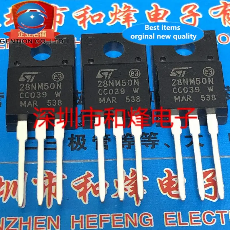 

10pcs 100% orginal new 28NM50N STF28NM50N TO-220F 500V 21A