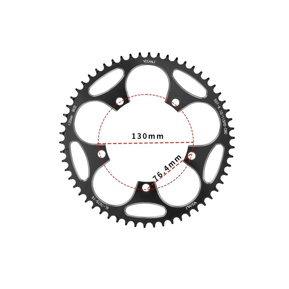 VXM Road Bike Chainring 130BCD Round 38T 40T 42T 44T 46 48 50 52 54 56T 58T Bicycle Narrow Wide Chainwheel For Shimano 5700 6700