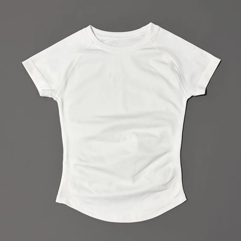 HISTELLO Kurzarm-Fitness-T-Shirt, schnell trocknend, schmale Passform, atmungsaktiv, nahtlos, für Training, Yoga, Fitness, Laufen, Freizeit, Sport – Detail 14