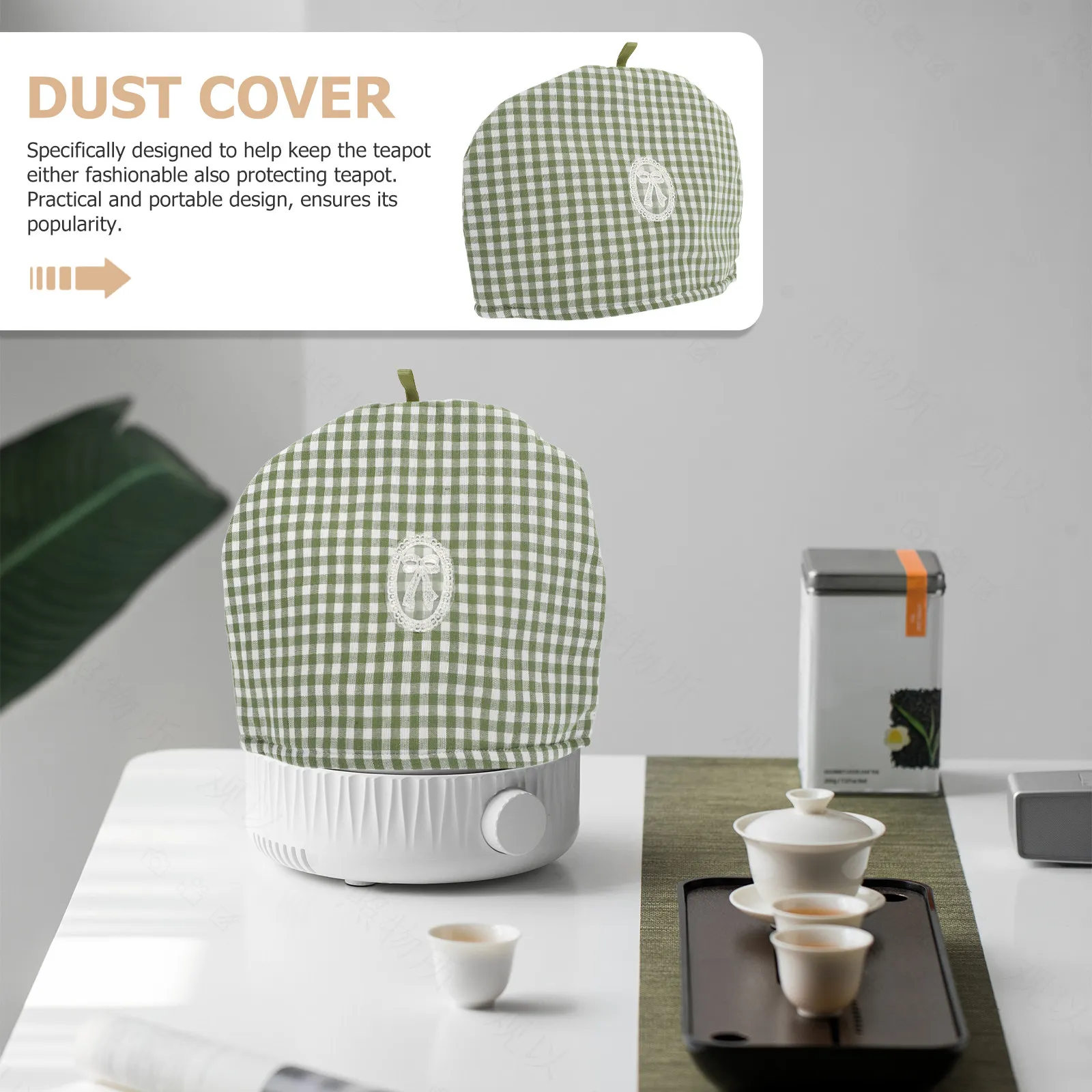 Teapot Protector Tea Cozy Warm Cover for Ceramic Electric Kettle Keep Heat Long Time Lightweight Portable Kitchen Home Decor view 2