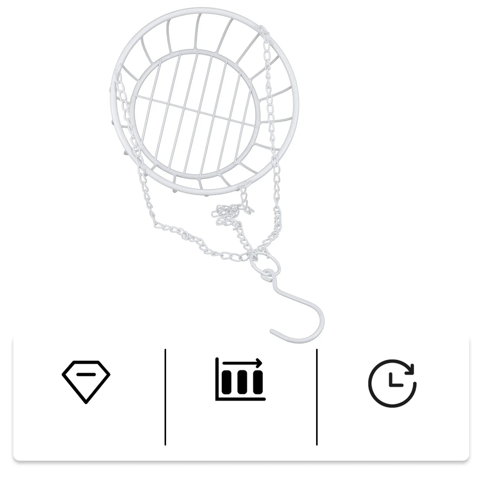 

Подвесное кашпо-корзина из железа, сверхпрочное, для использования на веранде, в кухне, во дворе, на улице и в помещении, для декоративного оформления