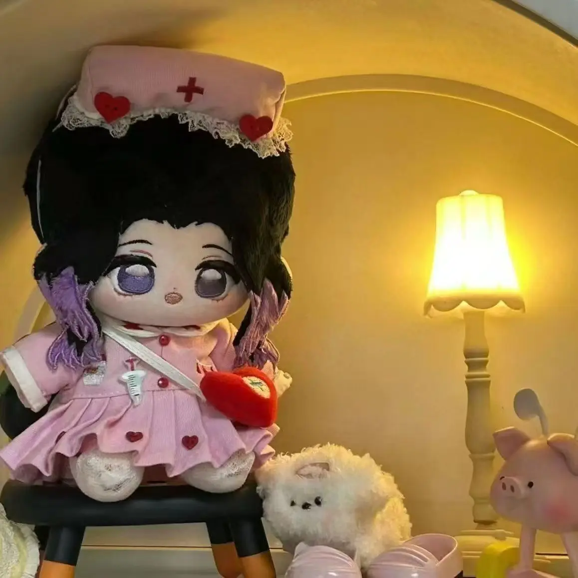 

Stuffed 20cm Anime Demon Slayer Kochou Shinobu Cotton Doll Toys COS Children Adults Plush Dress-up Plushie Toys Kids Gifts