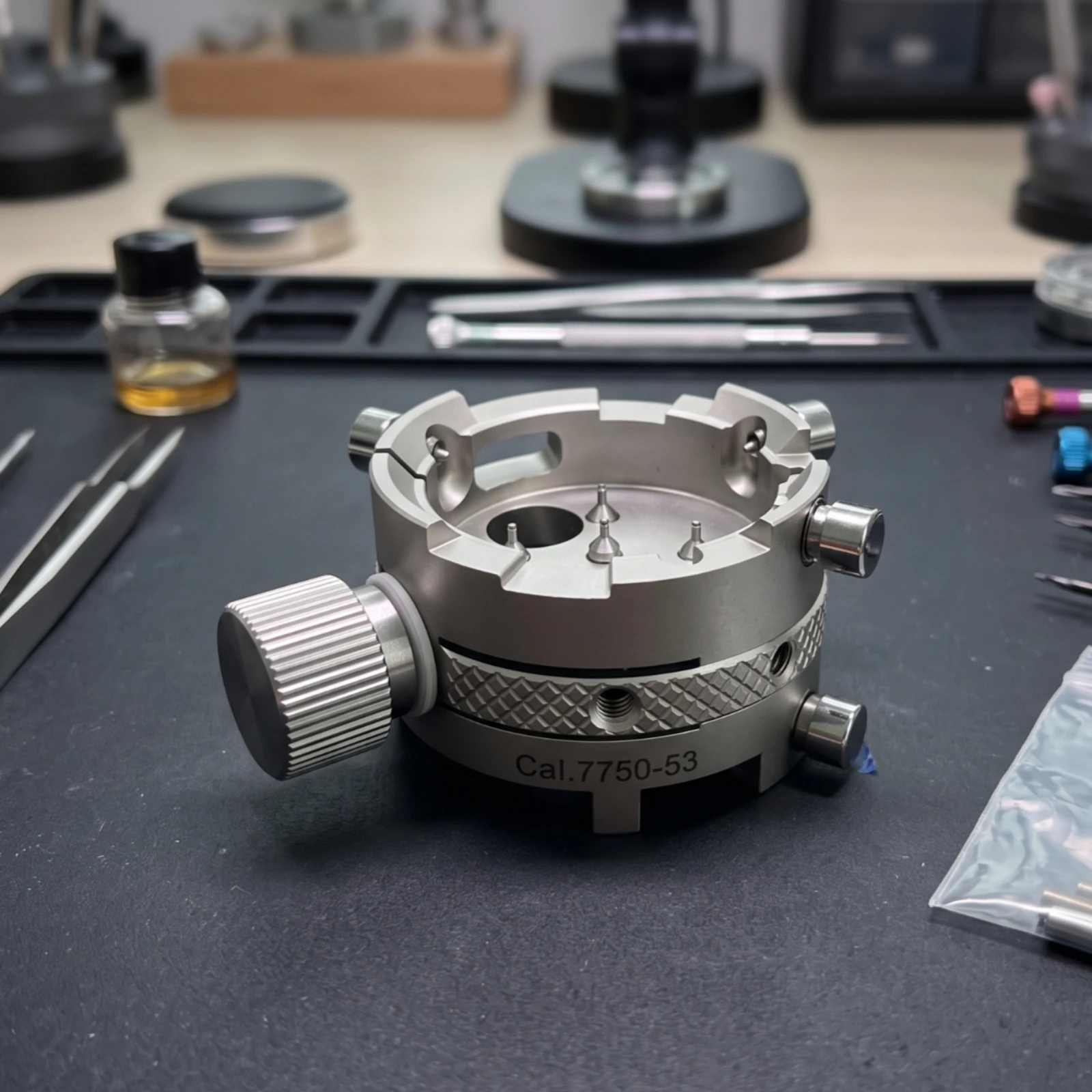Watch Movement Holder Adjustable Watch Movement Holder with Screws Fixture Precision Tool Professional for Watchmakers