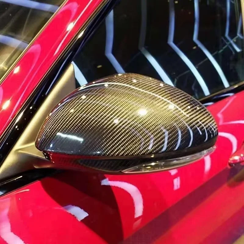 For 2015-2020 Alfa Romeo Giulia Dry Genuine 100% carbon fiber side mirror covers adhesive packaging suitable