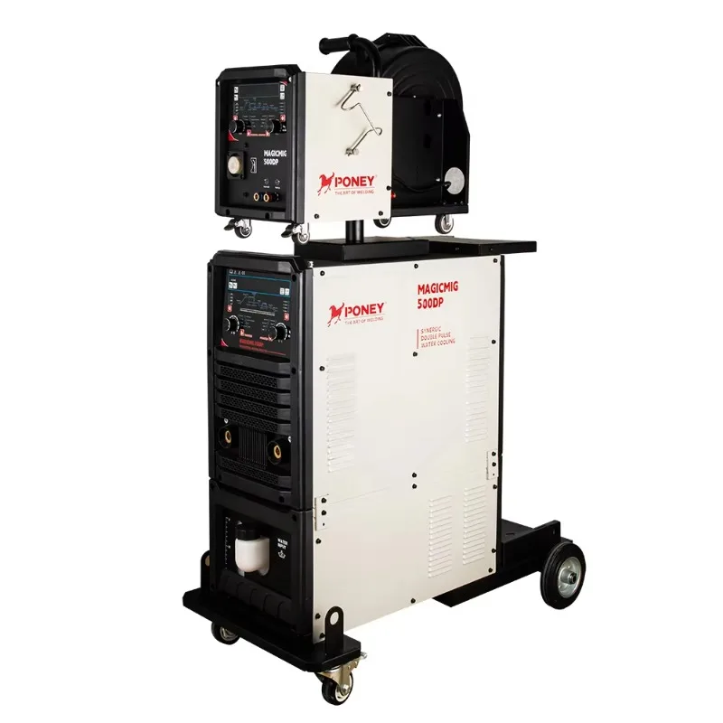Famous Brand   Double Pulse Industrial 500 DP High   Cycle    MIG MMA Multi Function Welding Machine Welder with Trolly