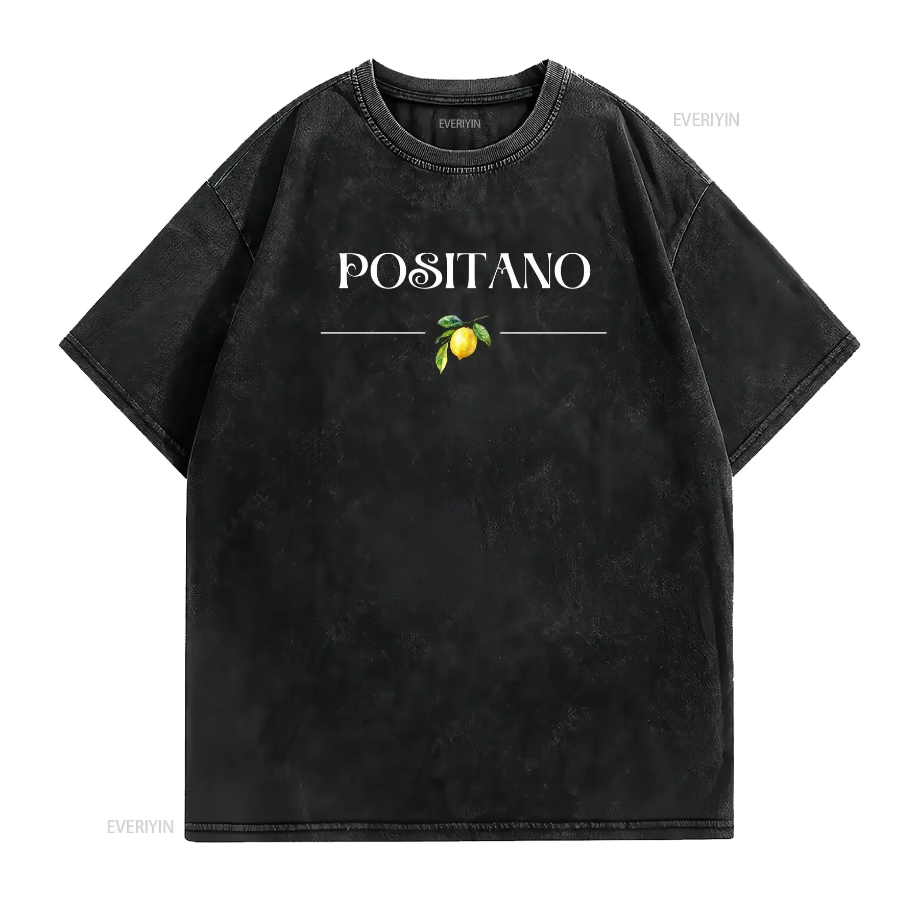 Positano Lemons Italia T Shirt Amalfi Coast Italy Sayings Quotes Dolce Vita Far Niente Funny tee Vocation Ciao Crewneck