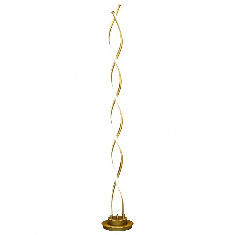 Modern Luxury LED Floor Lamp for Living Room Simple Vertical Spiral Design Touch Control Ins Style Line Art Headless Floor Lamp