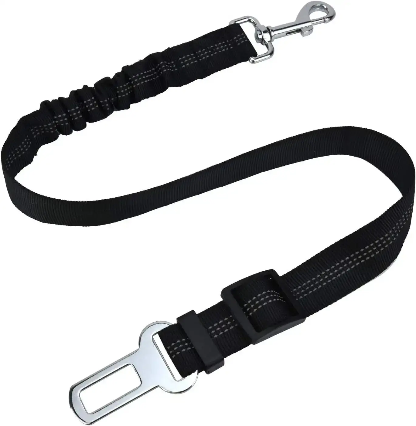 1PCS High Grade Dog Car Safety Belt Dog Safety Belt with Damping Belt and Reflective Line Adjustable Length Suitable Any Dog