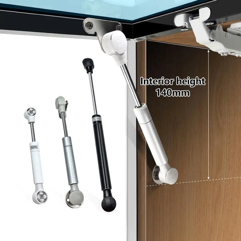 Ultra-Short Gas Struts Aluminum Frame Support Rod Durable Lift Shock for Bedroom Glass Door Closet Cabinets