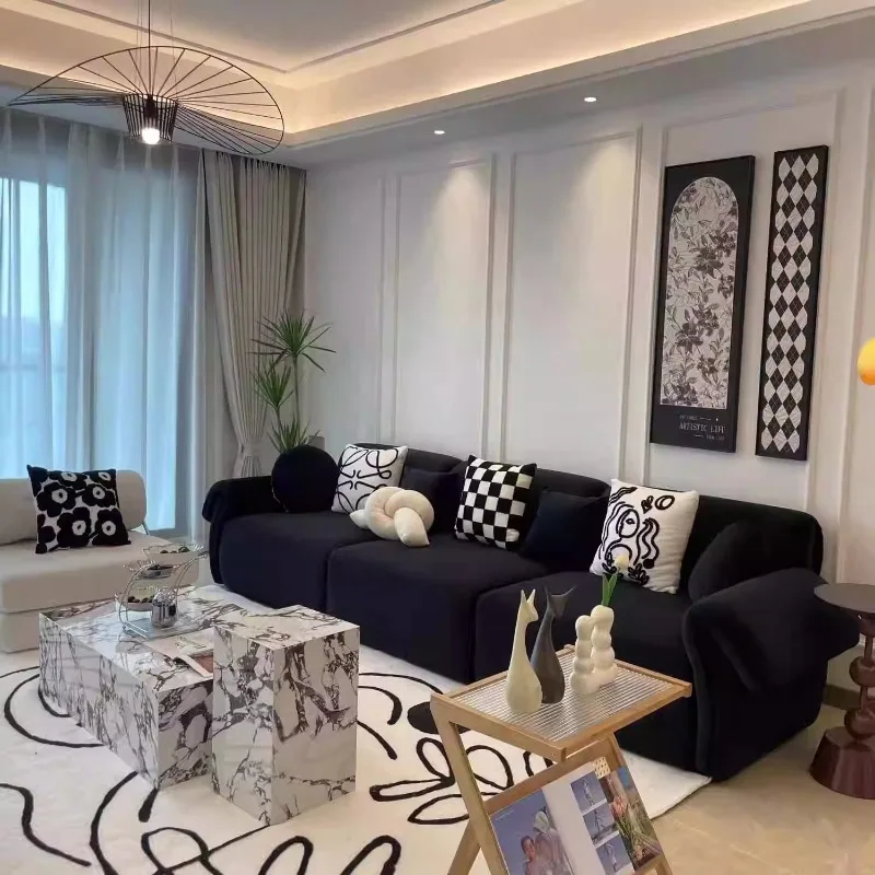 Sofa Ruang Tamu Lantai Nordik Lounge Desain Sofa Ruang Tamu Rumah Kecil Minimalis Individu Menciptakan Furnitur Trendi Muebles