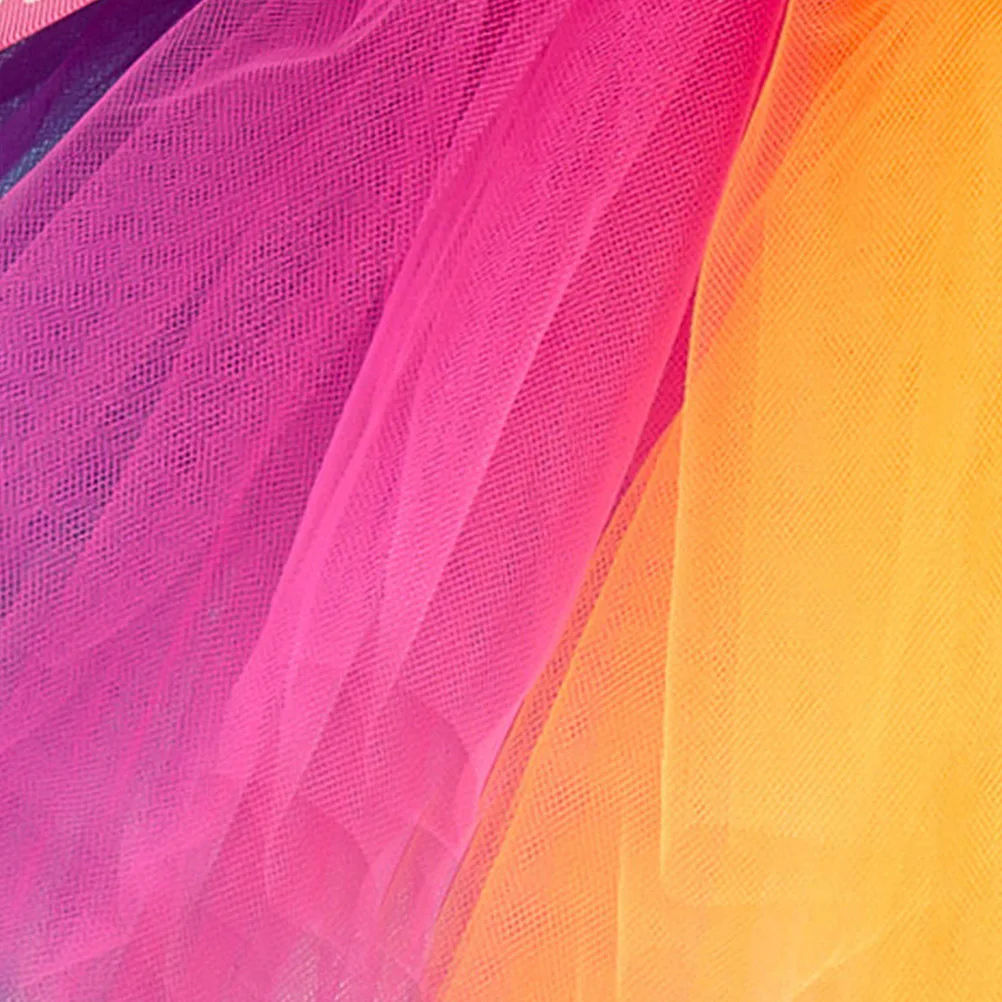 

Rainbow Girls Dress Baby Tutu Skirt Multilayer Mesh Ruffle Design Adjustable Strap for Ballet Carnival Party Stage Performance