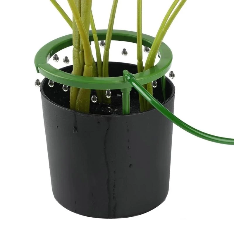 Water Emitter Rings for Plant Drip Irrigation Easy Installation Garden Watering Dripper with Support Gardening Supplies C5AD