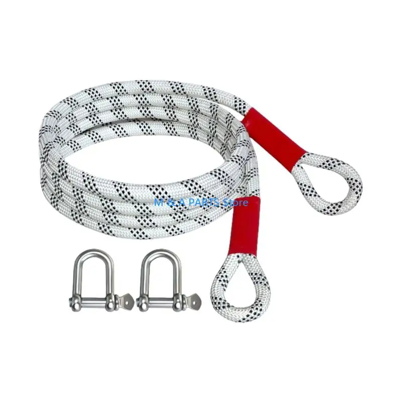 U1JF Reinforced Steel Hooks Towing Strap Anti Breakage Build for Trucks Motorcycles 2025 New Dropping