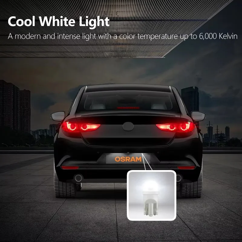 OSRAM T10 W5W LED Bulbs 194 Led Signal Lamps 6000K White LED Turn Interior Reading Light Auto Bulbs 2825DW 12V LEDriving SL EASE