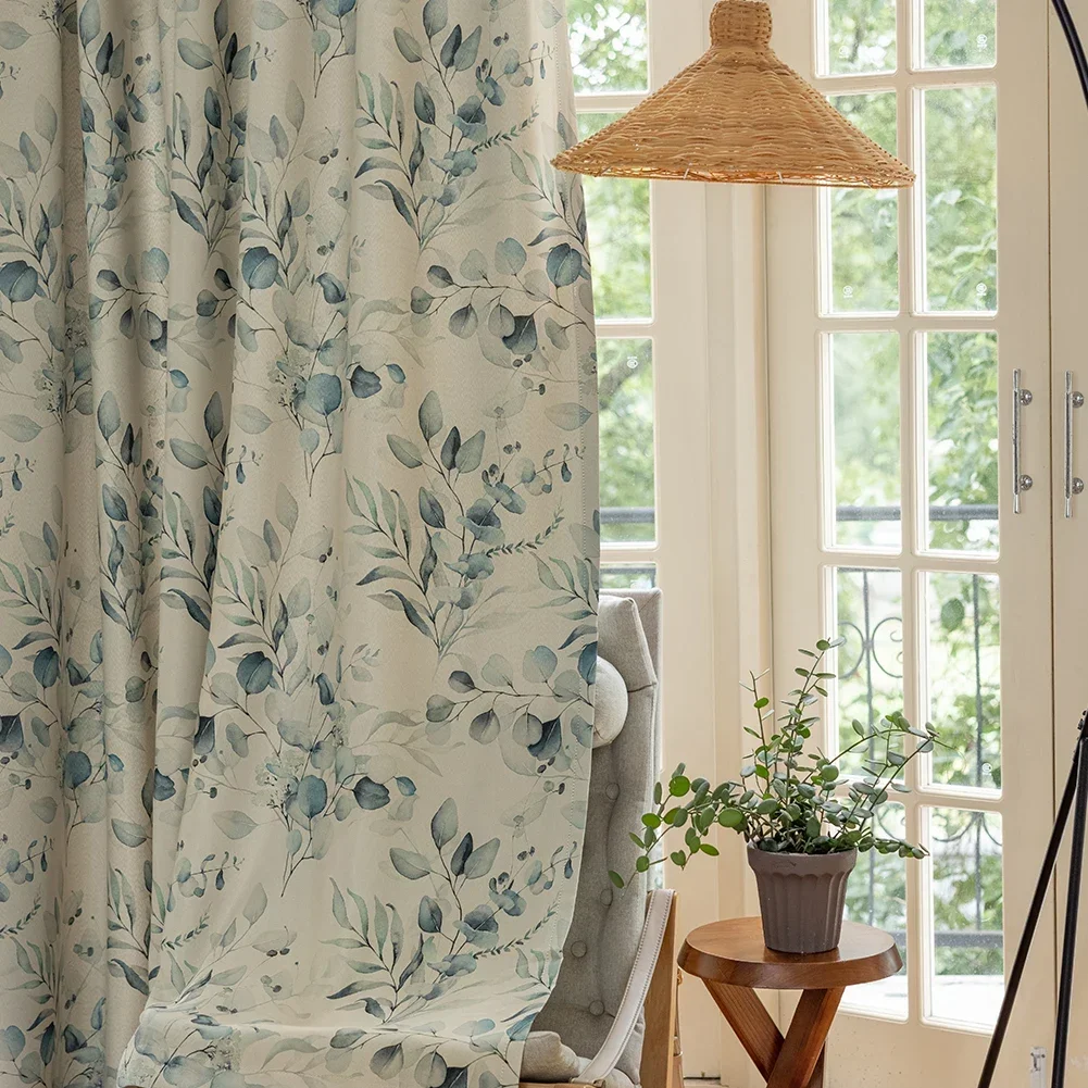 NAPEARL Village Style Printed Curtain Window Shading Floral Curtain for Living Room Bedroom Home Decor 1PC