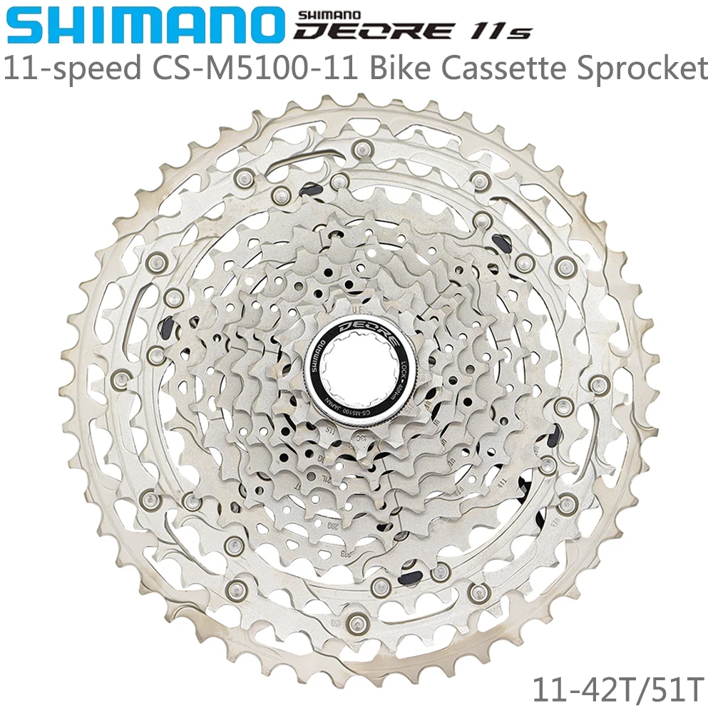 

SHIMANO DEORE CS-M5100-11 Cassette Sprocket 11 Speed 11-42T 11-51T Freewheel for MTB Bike Original Cycling Parts