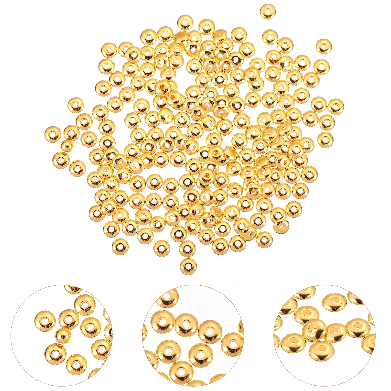 

1000 Pcs Holes Round Spacer Beads Jewelry Making Supplies Stopper for Bracelets