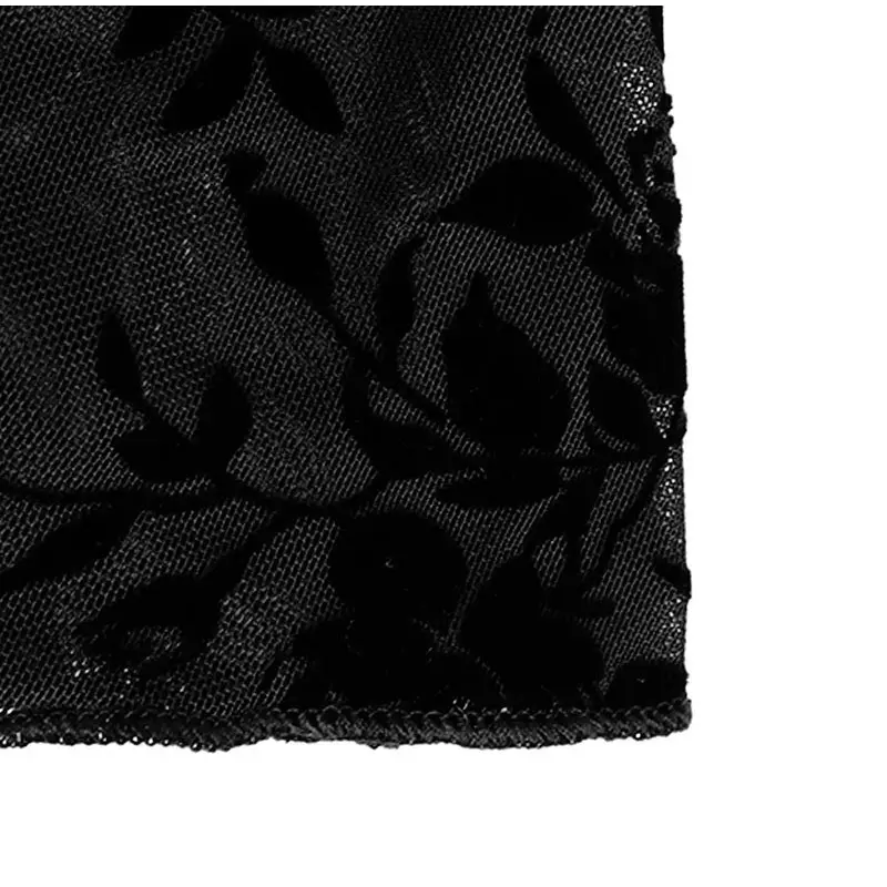 Damen Schwarzes Blumen-Spitzen-Maxikleid Schulterfreies Rüschen-Trägerkleid Transparentes Mesh-Bodycon-Kleid 2026 Elegantes Abend-Party-Cocktailkleid – Detail 3
