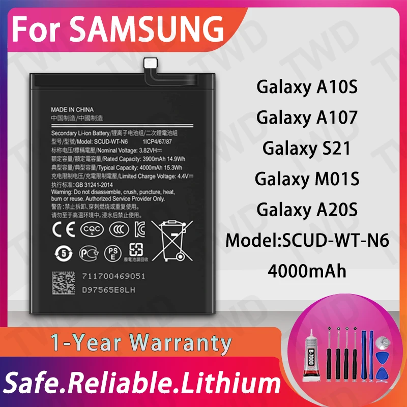 

SCUD-WT-N6 Large capacity 4000mAh Battery For Samsung Galaxy A10S/A20S Batteries New High Quanlity+Free Tools