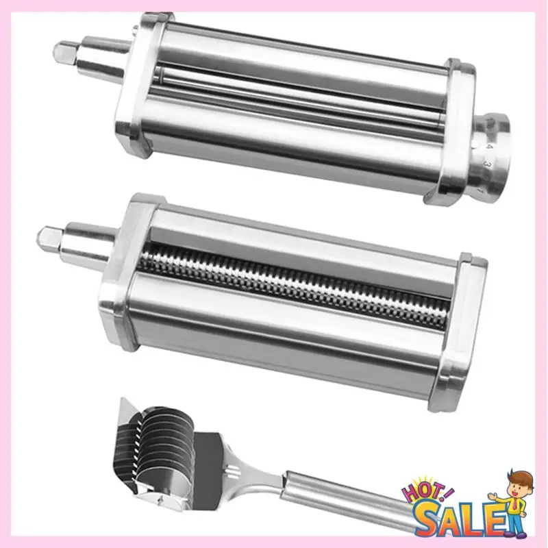 

Stainless Steel Pasta Roller & Spaghetti Cutter Attachment Forkitchenaid Mixers Pressed Surface Accessories