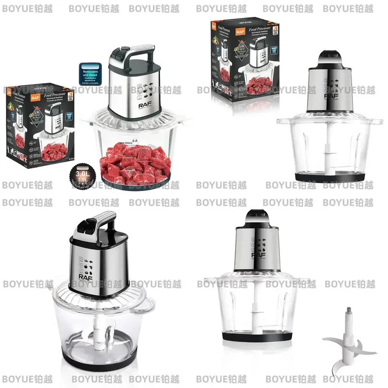 Electric Meat Grinder Stainless Steel Household Mincer Multifunctional Food Processor for Garlic Chopping Kitchen Appliance
