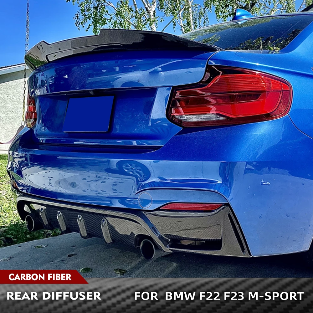 

Car Rear Bumper Diffuser Lip Spoiler for BMW 2 Series F22 F23 2-Door M Sport 2014-2017 Carbon Fiber/FRP Rear Diffuser Body Kit