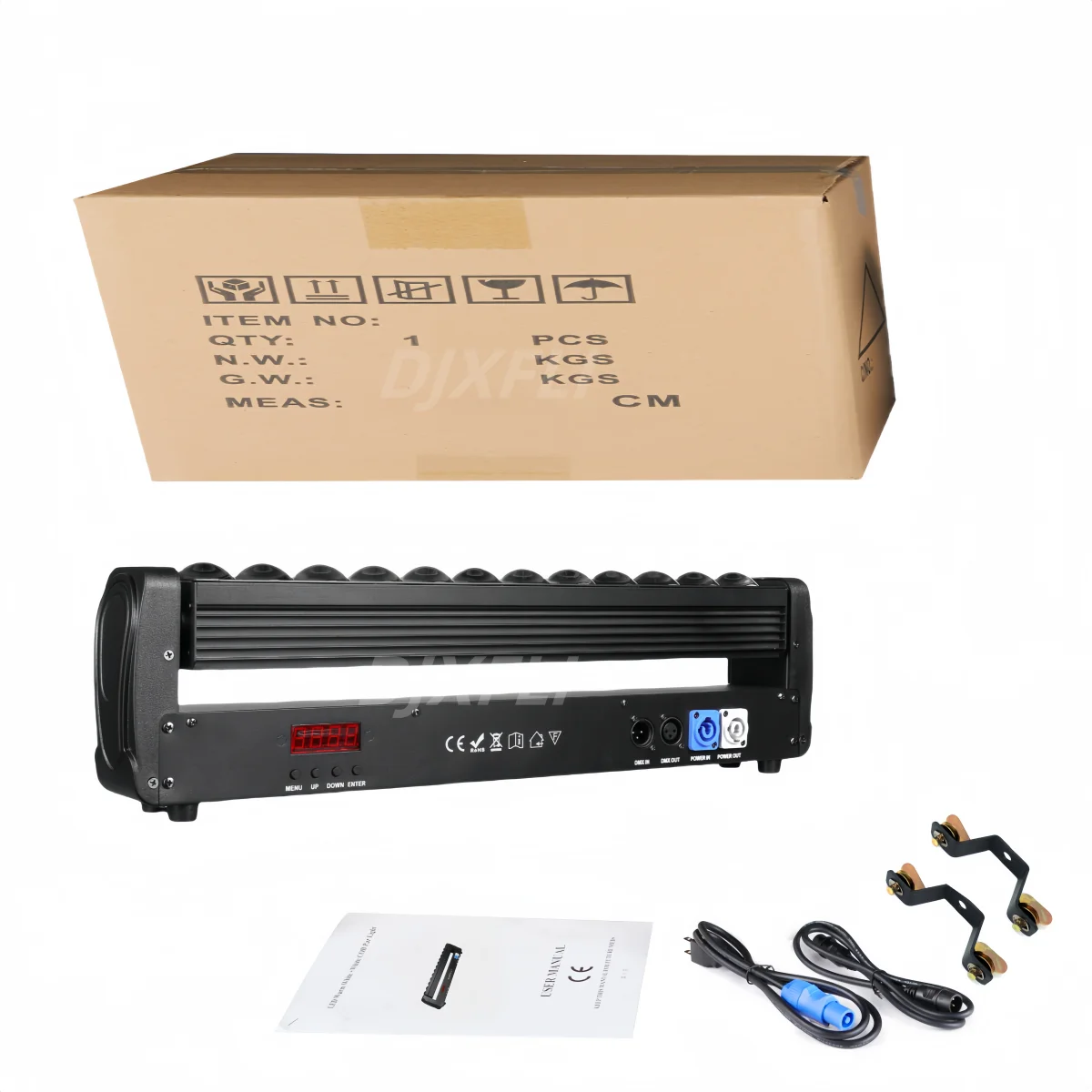 250W LED Beam Curtain&Strobe 2 Sides Moving Head 360° Rotation Strobe for KTV Indoor Gatherings Commercial Event Lighting DMX512