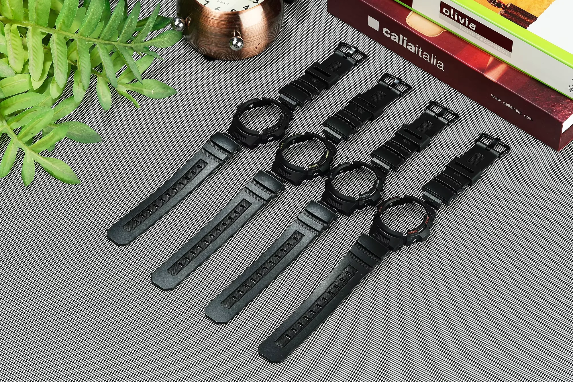 Compatible with 16mm Colorful Resin Rubber Watch Band And Watchcase For AW-591/590/5230/AWG-M100/101/AW-582B/G-7700/G-7710