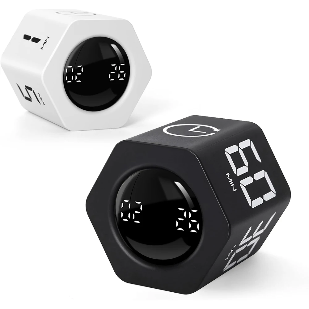 Revolutionize Your Productivity with Ticktime Pomodoro Cube! Adjustable Timer for Office, Study, Tasks - Pause/Resume, Mute