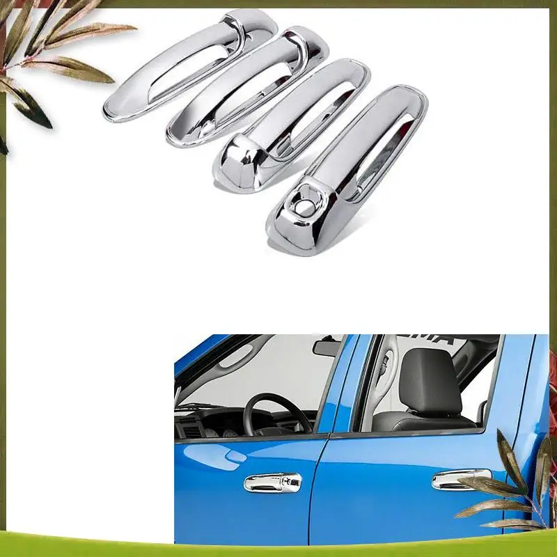 AB98-8Pcs/Set ABS Chrome 4 Door Outside Handle Cover Trims For 2002-2008 Dodge Ram 1500 2500 3500 Car Styling