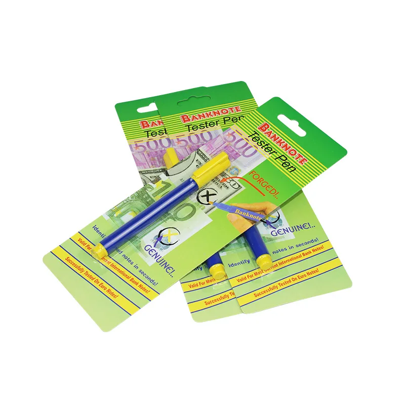 Imagem -05 - Canetas Bank Note Checker Tester Detector de Dinheiro Falso Marcador de Tinta Ferramentas de Verificação de Mão Falsificados 10 Pcs por Conjunto