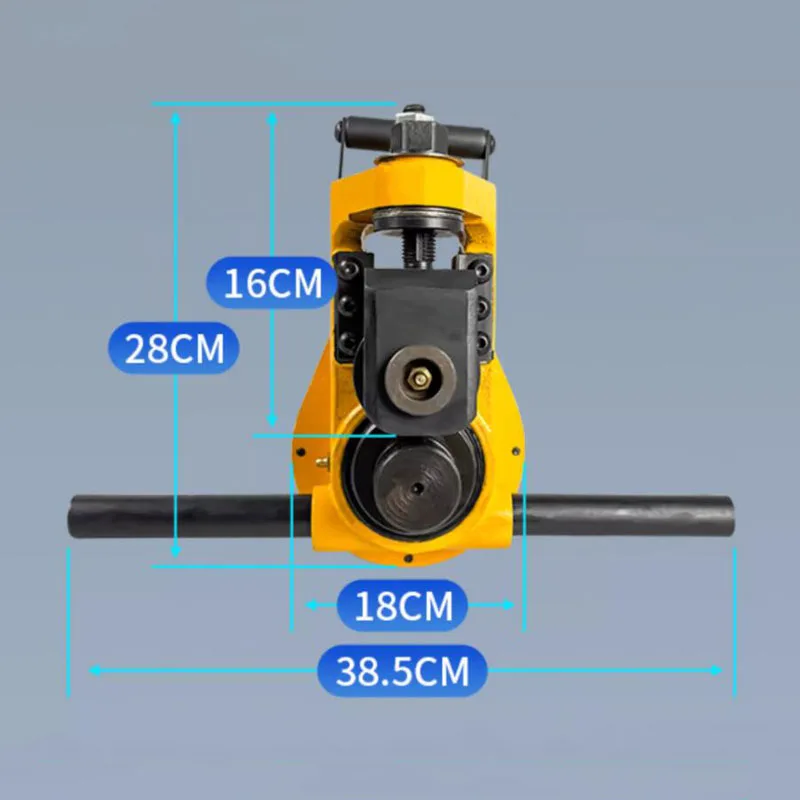 Portable stainless steel depth adjustable edge machine, 50-165mm manual pipe groove machine