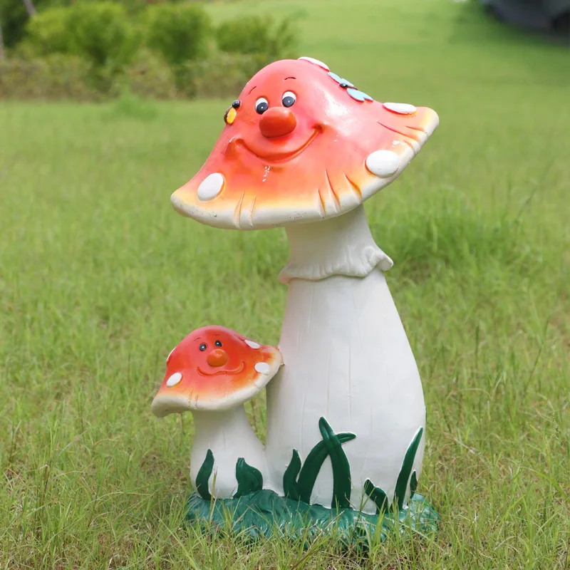 Garden landscape fiberglass cartoon plant big mushroom sculpture ornament garden courtyard shopping mall kindergarten