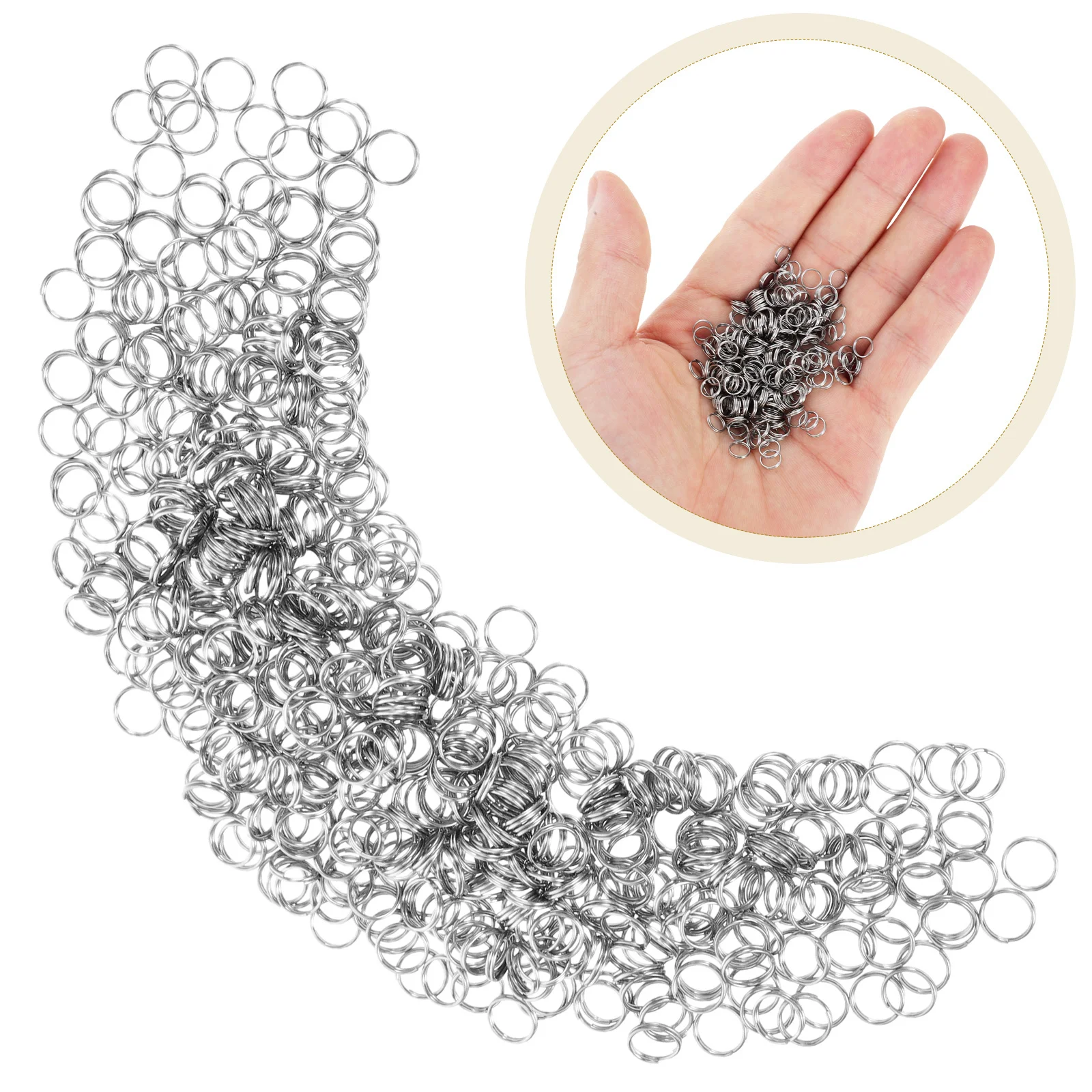 

500Pcs Small Split Ring Clasp Jewelry Connector for Necklaces Bracelets Earrings Pendant Making Jewellery Making Charms