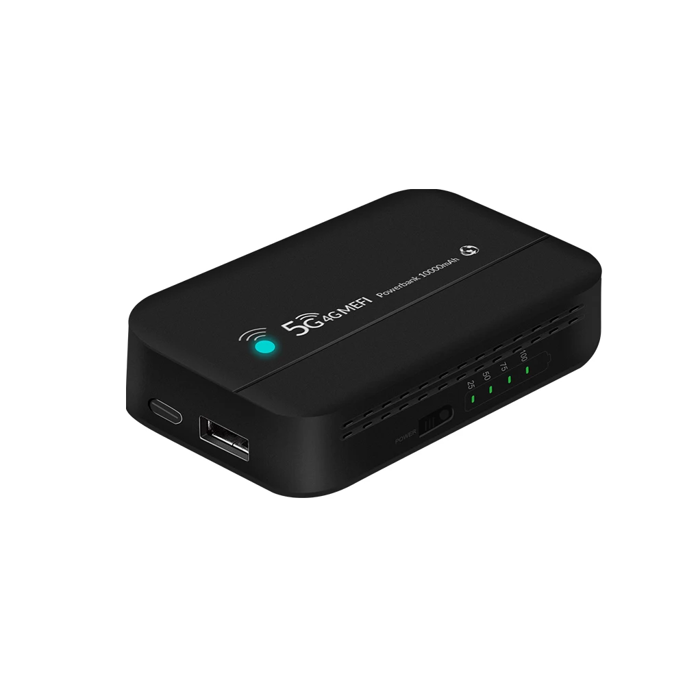 4G LTE Power Bank With 10000mAh Capacity Type-C Interface For External Charging WiFi Router PW100