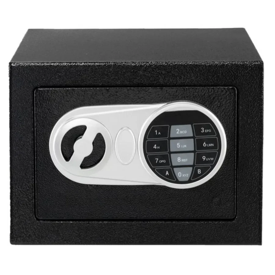 

17E Home Use Upgraded Electronic Password Steel Plate Safe Box Black