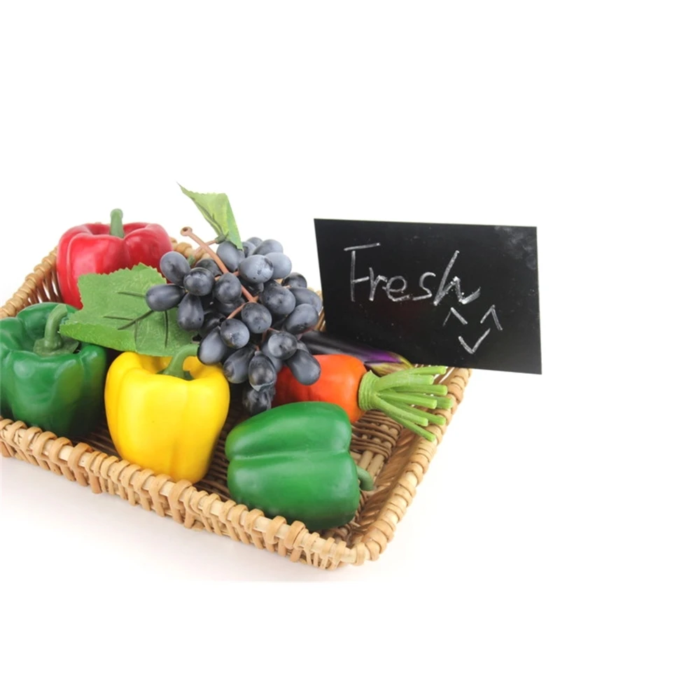 Pvc Price Tag Black Plastic Card Pop Supermarket Store Shop Fruits Vegetables Name Sign Memo Erasable Blackboard