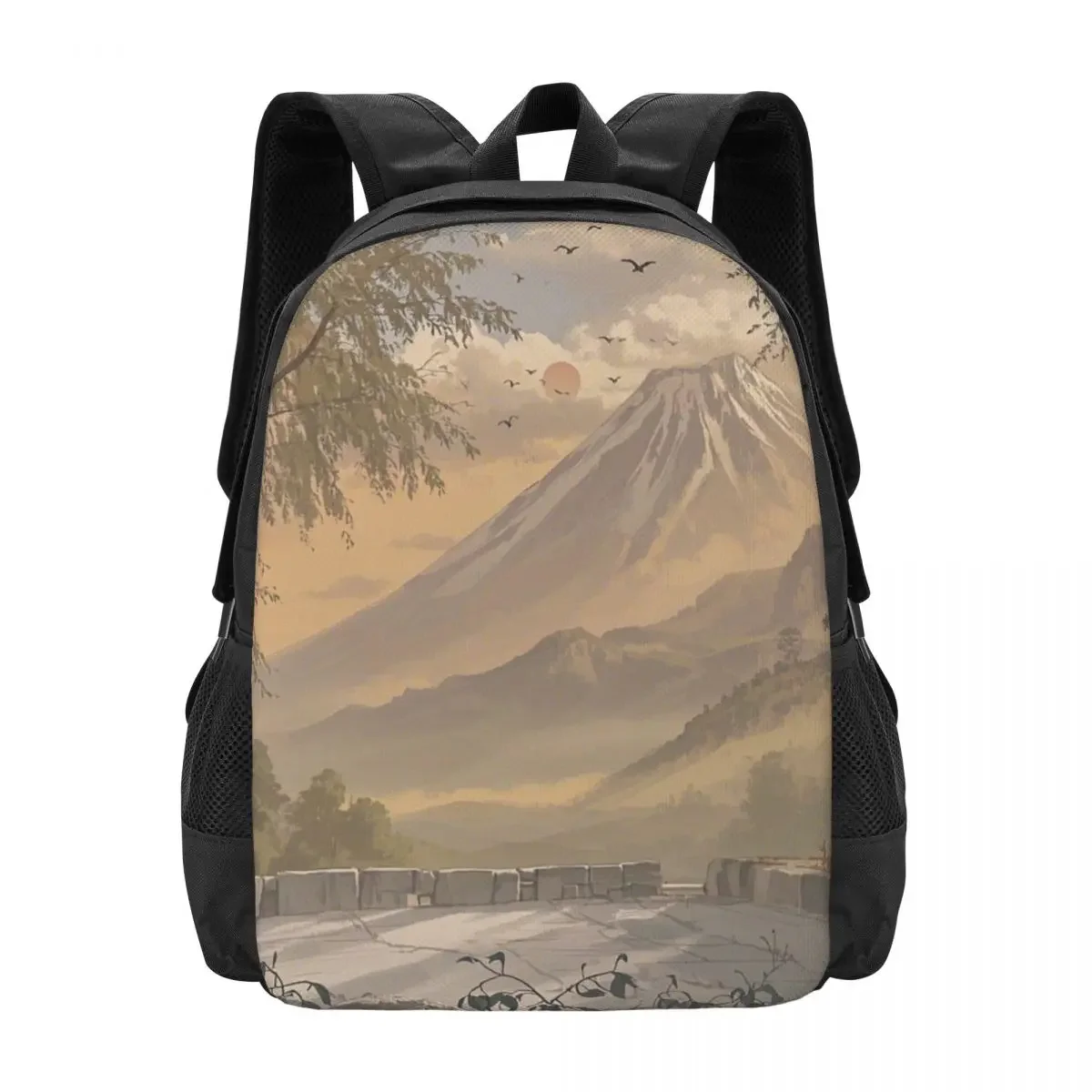 

Ink painting boys and girls, children's backpacks, laptops, shoulder bags