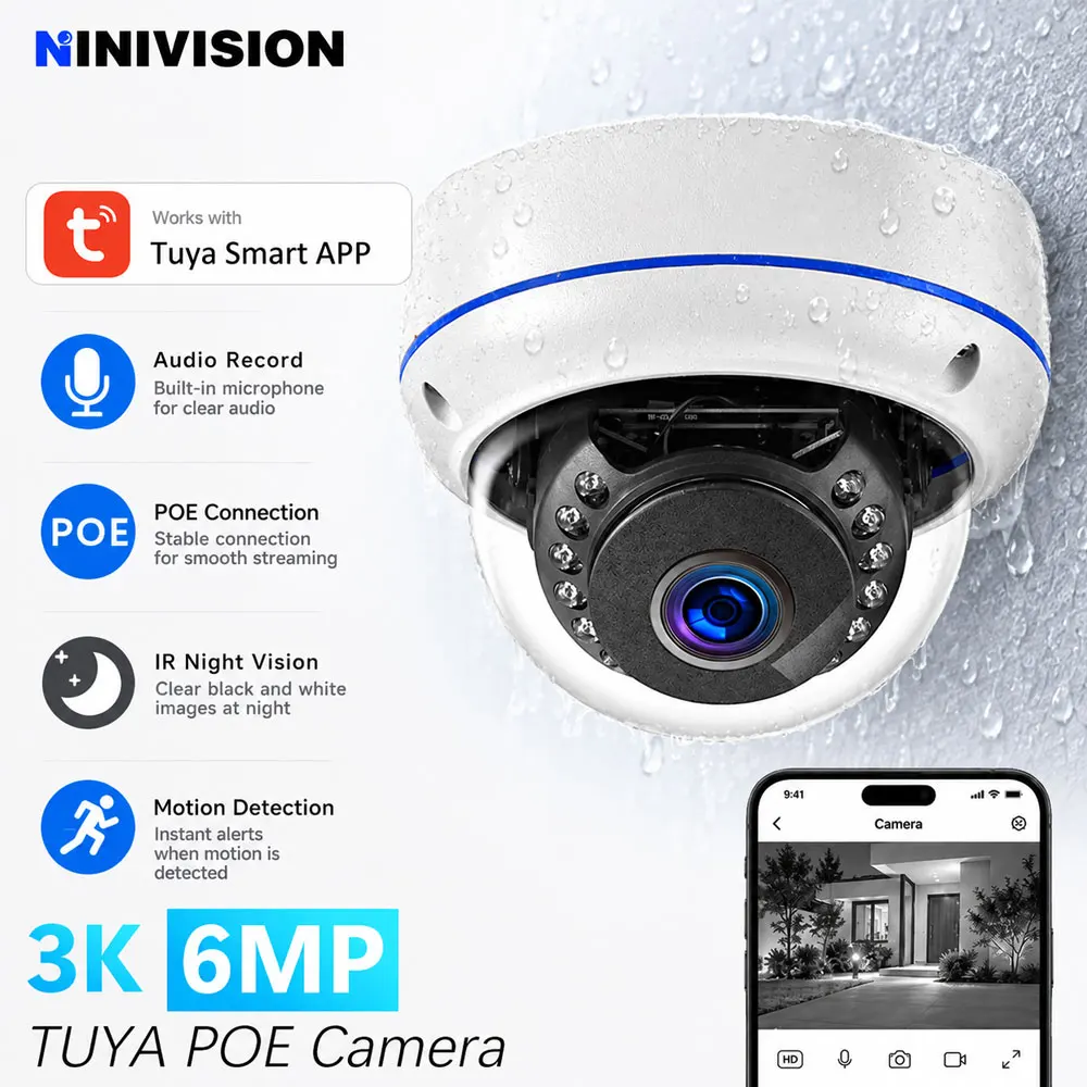 telecamera-ip-poe-tuya-6mp-per-esterni-telecamera-di-sicurezza-a-cupola-visione-notturna-rilevamento-del-movimento-metallo-antideflagrante-audio-sorveglianza-intelligente
