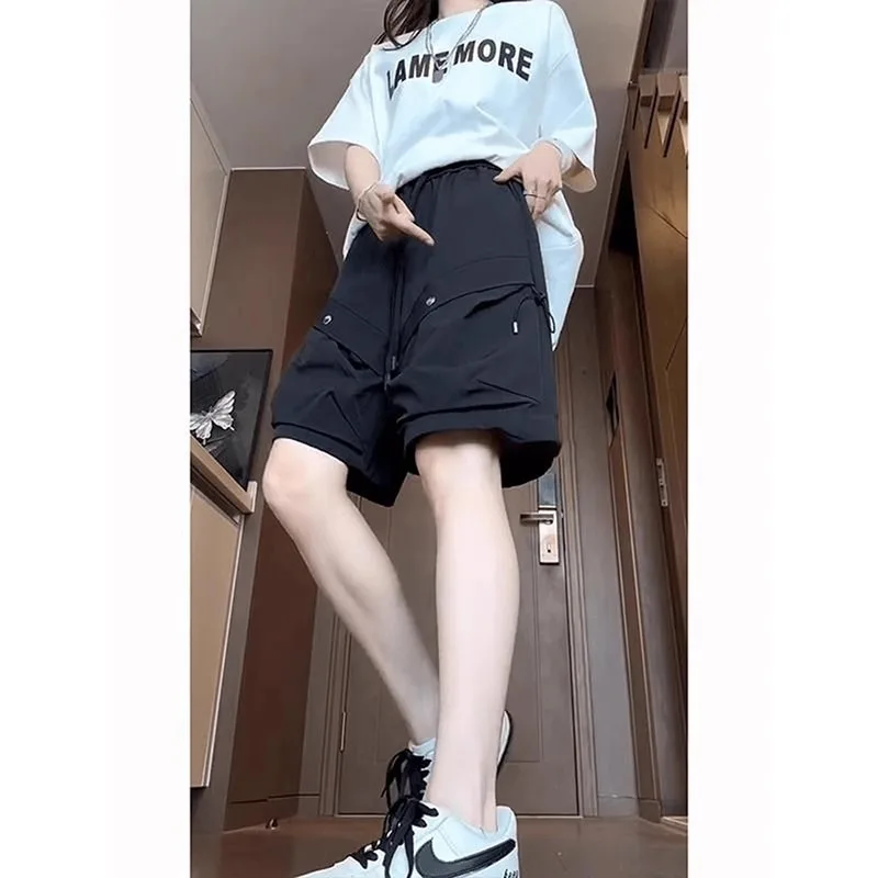 

Hong Kong Sle Spor Men's orts Summer Qui Dry Five-Quarter Length Slant ket Design American Workwear Breathable Cas...