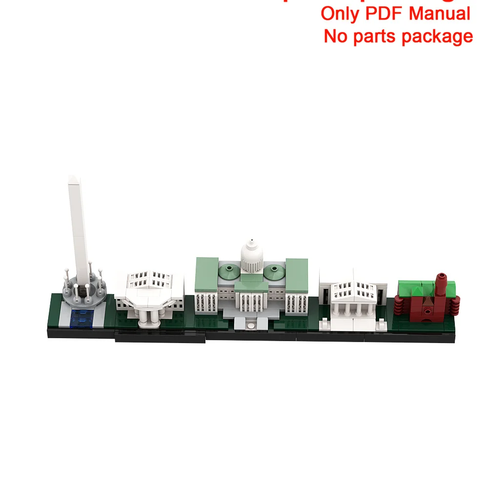 MOC City Washington DC Skyline klocki PDF ręczna architektura części modelu lista (tylko instrukcja PDF, bez części)