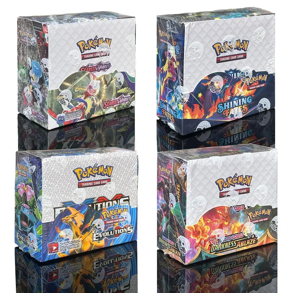 324/360PCS Pokemon Karten Deck Box Pikachu Englisch Party Spiele Tabletop Matchmaking Karte Set Pokemon Karten Album kinder Spielzeug Geschenk