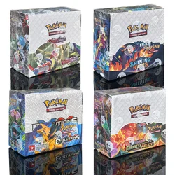 Caja de baraja de cartas de Pokémon, juegos de fiesta en inglés de Pikachu, juego de tarjetas de mesa, álbum de tarjetas de Pokémon, juguetes para niños, regalo, 324/360 Uds.