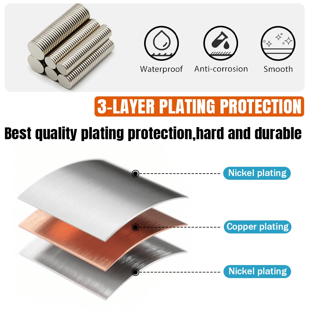 جولة سوبر قوية مغناطيس النيوديميوم مغناطيس قوي N35 الثلاجة المغناطيسية الدائمة ندفيب DIY 2x2/5x2/10x2/15x2/25x2 مللي متر